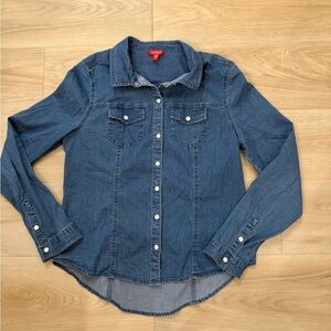 GUESS Denim Button Up Shirt Jacket